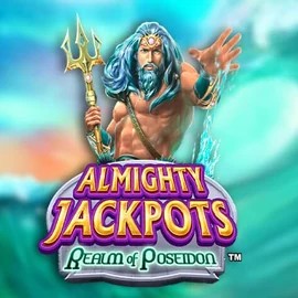 Almighty Jackpots – Realm of Poseidon game by Novomatic – logo hosted on Blazing Wildz Casino