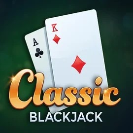Classic Blackjack online game logo by Red Tiger Gaming on blazing-wildzz.nl