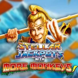 Stellar Jackpots with More Monkeys game by Lightning Box Game – logo hosted on Blazing Wildz Casino